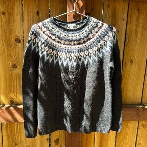 J. Jill Fair Isle  Icelandic Sweater XS